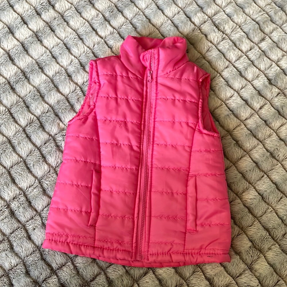 Pink puffer vest